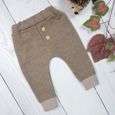 Spodnie dla chłopca brązowy melanż